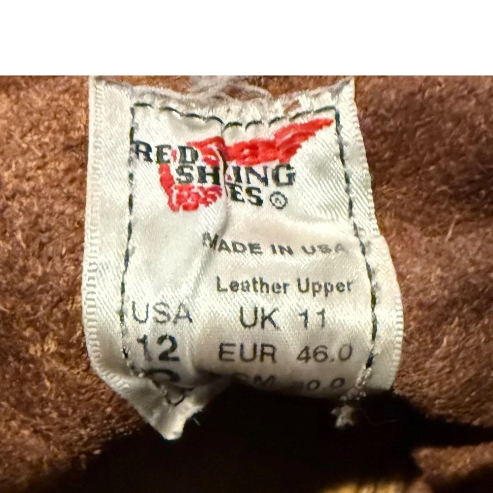 Red Wing 8138 Heritage Mens Brown Leather Moc Toe Work Boots USA‎ Size 12
